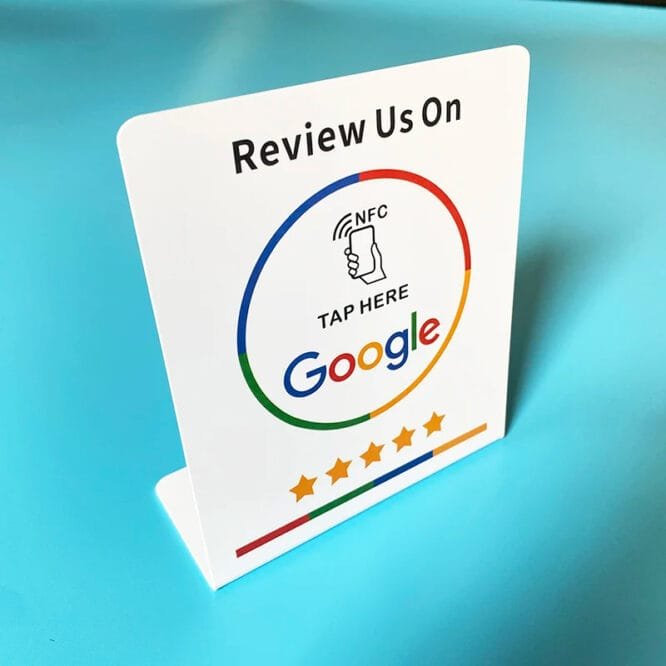 Plaque Avis Google NFC QR Digital Business Card