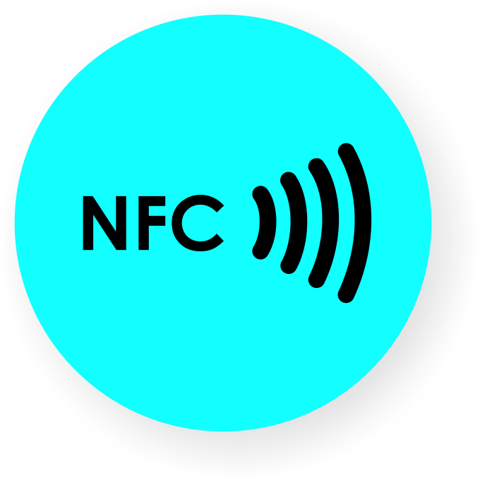 335 3358258 picture of nfc sticker 50mm neon nfc logo