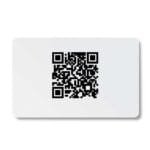 pvc card mat blanc qr