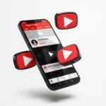 youtube mobile phone mockup with 3d icons 106244 1663