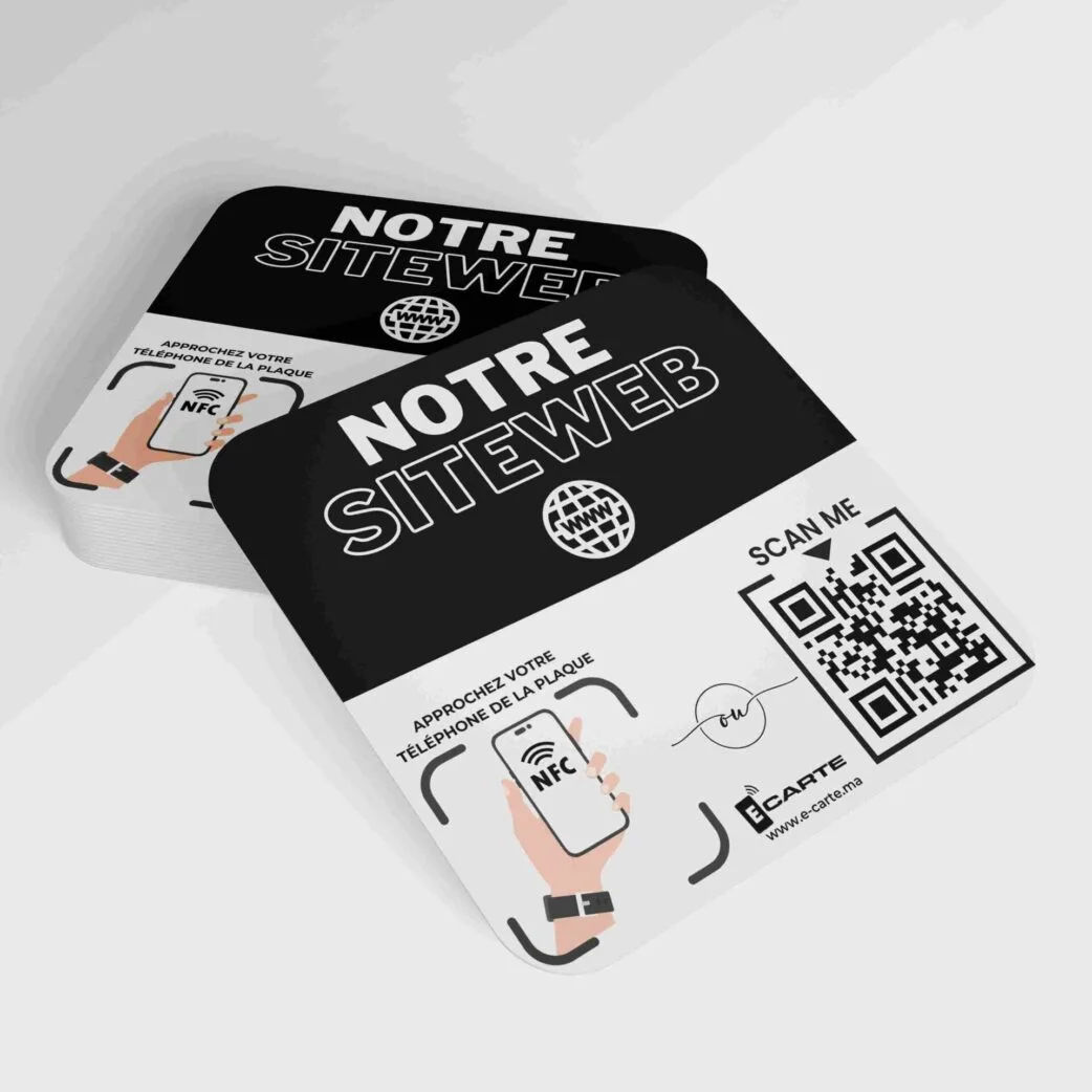 Plaque NFC personnalisée pour ouvrir un site internet sans contact