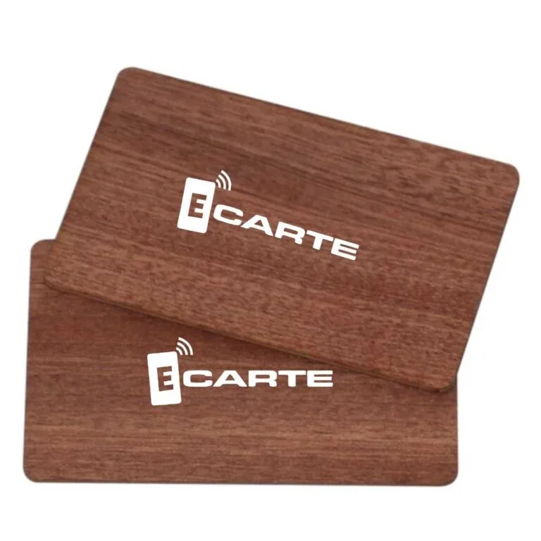 Cartes de visite NFC E-carte en bambou