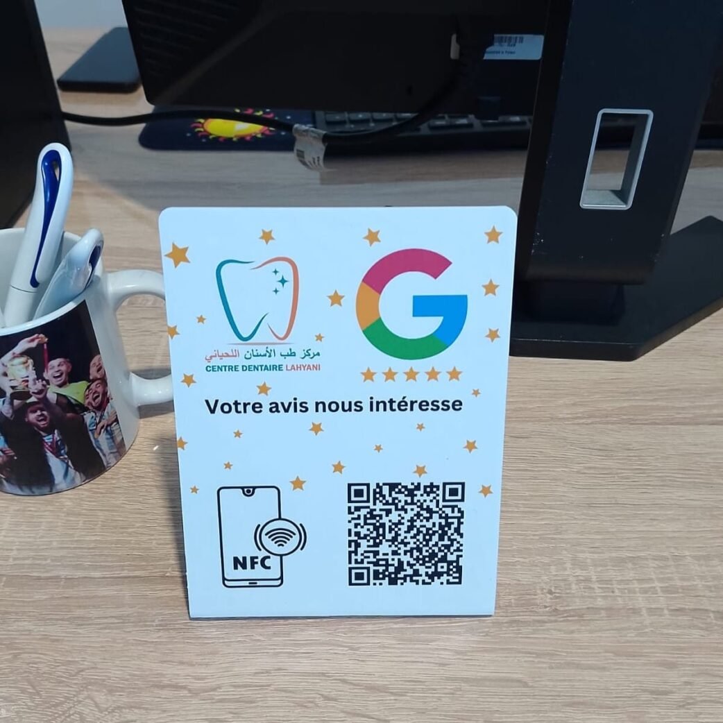 Plaque Avis Google NFC QR