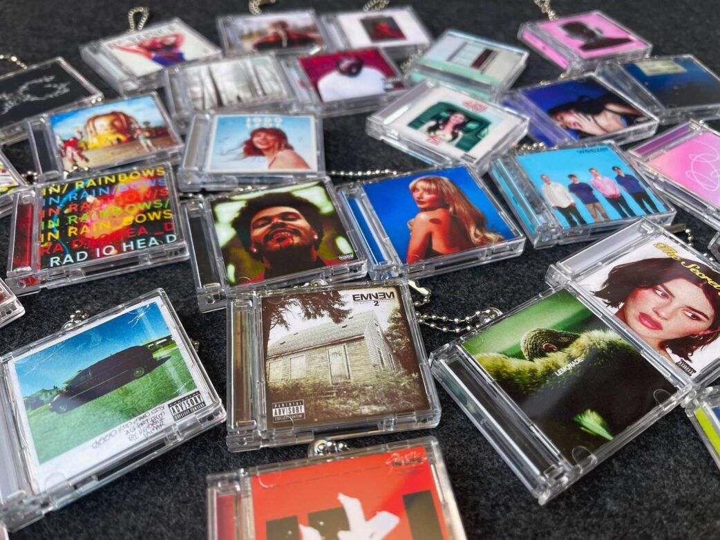 Porte-clé mini album CD personnalisé avec NFC