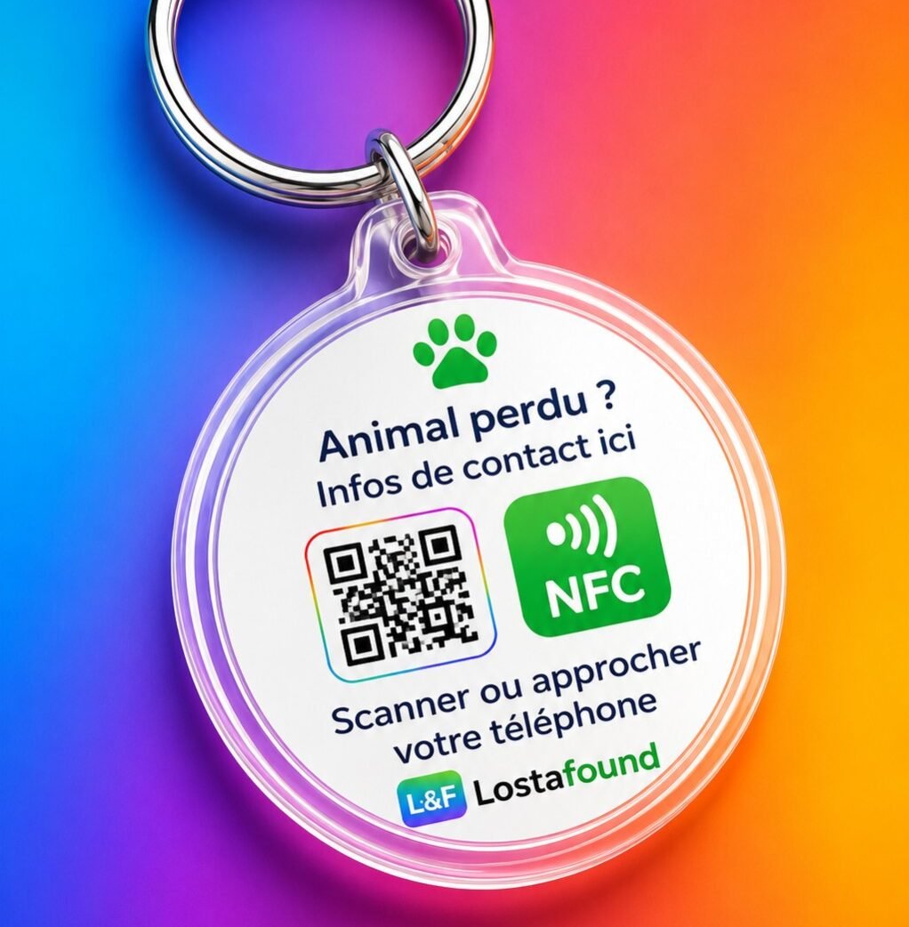 Médaille Animal NFC/QR