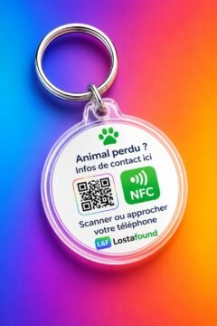 Médaille Animal NFC/QR