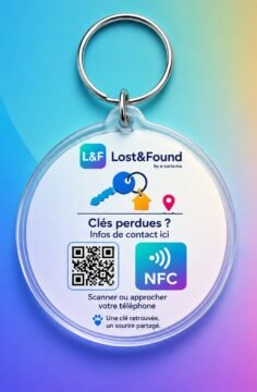Porte-clé Clés nfc qr