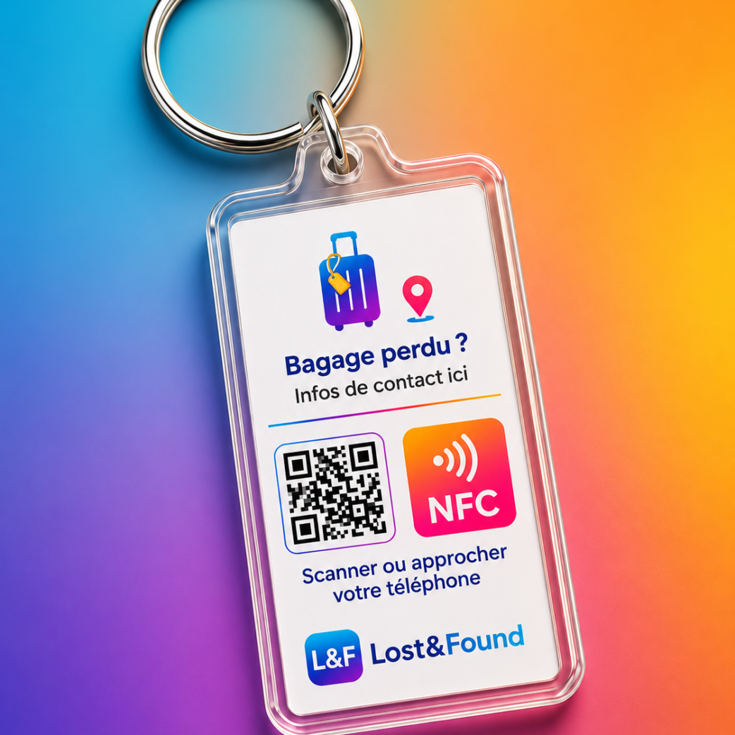 Porte-clé Valise NFC/QR