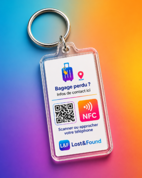 Porte-clé Valise NFC/QR
